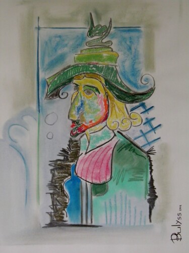 Dessin intitulée "Gentilhomme" par Marc Bulyss, Œuvre d'art originale, Pastel