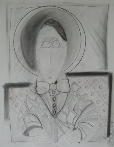 Dessin intitulée "Prince Asia" par Marc Bulyss, Œuvre d'art originale, Fusain