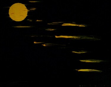 绘画 标题为“Moon in the night” 由Henk Dekkers, 原创艺术品, 油