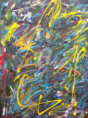 Schilderij getiteld "le pivot" door Patrice Schreiber, Origineel Kunstwerk, Acryl