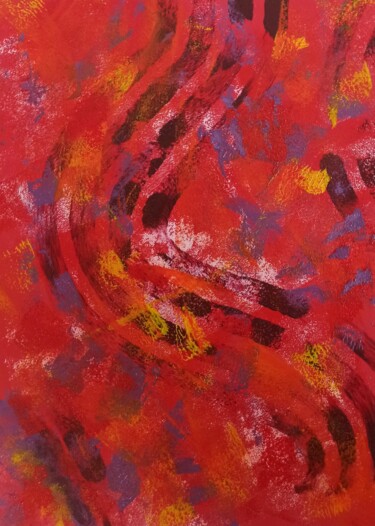 volcanism Painting titled "volcanism" by Eleonora Rom, Original Artwork, Acrylic