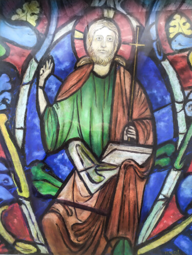 Painting titled "ST FRANCOIS" by Monique Hirel, Original Artwork, Pastel