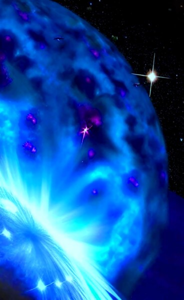 Digital Arts titled "NEUTRON STARS" by Mahesh Tolani, Original Artwork, Digital Painting
