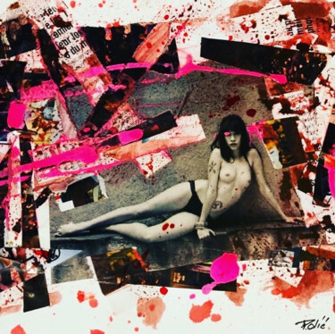 Printmaking titled ""POP SENSUAL PINK "" by Pierre Olié, Original Artwork, Digital Print