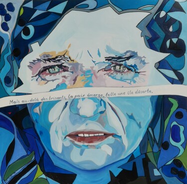 Peinture intitulée "Au Delà des Brisants" par Bob Mazurel, Œuvre d'art originale, Acrylique