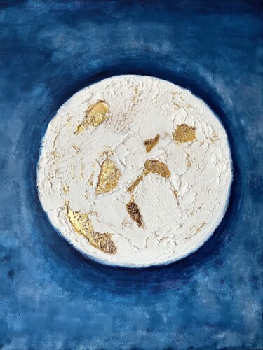 La Luna Painting titled "La Luna" by Margarita Glambert, Original Artwork, Acrylic Mounted on Wood Stretcher frame