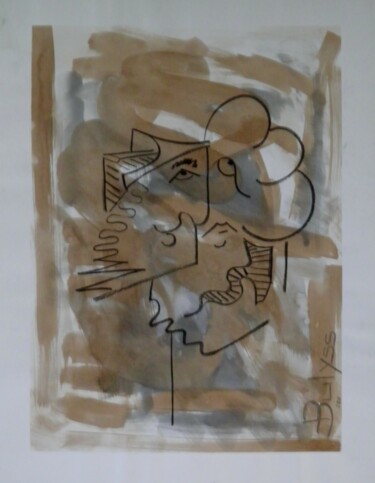 Dessin intitulée "Vent Libre" par Marc Bulyss, Œuvre d'art originale, Encre