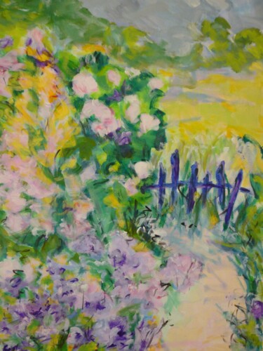 Peinture intitulée "Herbes folles 1" par Odile Degand, Œuvre d'art originale, Acrylique Monté sur Châssis en bois