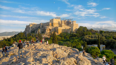 Photography titled "Acropolis viewed fr…" by Emaga Travels By Emaga Art, Original Artwork, Digital Photography