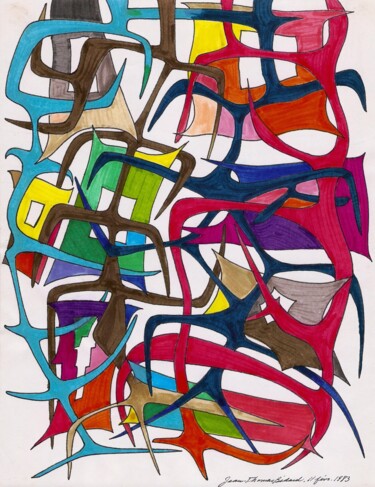Drawing titled "C-789" by Jean-Thomas Bédard, Original Artwork, Marker