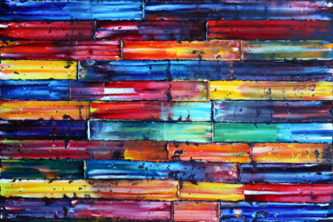 Schilderij getiteld "Wonderwall" door Preston M. Smith (PMS), Origineel Kunstwerk, Olie