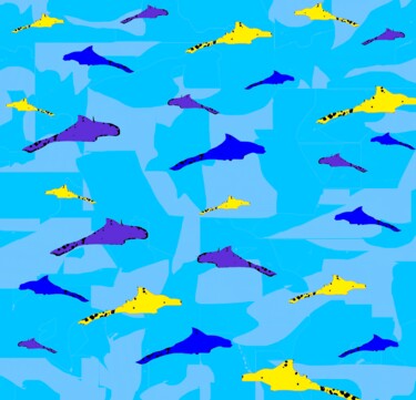 Sharks Crossing 1b12e 摄影 标题为“Sharks Crossing 1b1…” 由Ken Lerner, 原创艺术品, 数码摄影