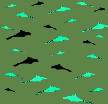 Sharks Crossing 1b12L2 摄影 标题为“Sharks Crossing 1b1…” 由Ken Lerner, 原创艺术品, 数码摄影