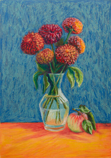 "Summer chrysanthemu…" başlıklı Resim Oksana Muzyka tarafından, Orijinal sanat, Pastel