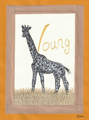 「Young」というタイトルの描画 O.M.A.によって, オリジナルのアートワーク, マーカー