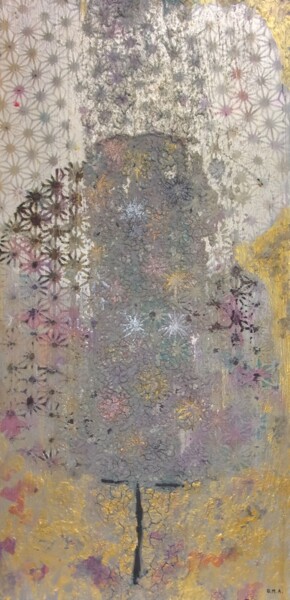 Painting titled "Space Tree" by O.M.A., Original Artwork, Acrylic