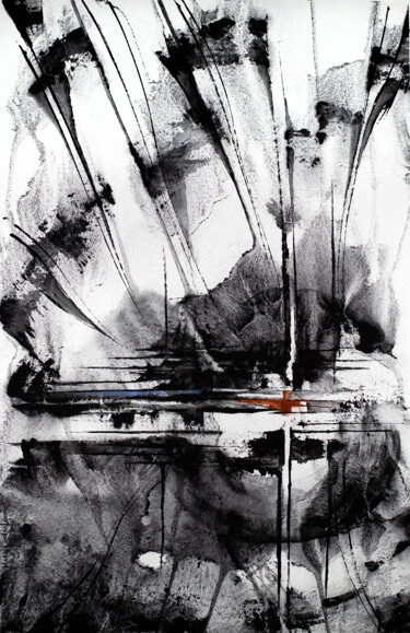 Painting titled "Horizon House" by Maria Lorena Lehman, Original Artwork, Watercolor