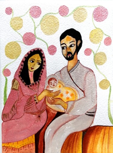 Peinture intitulée "Pour Manon" par Laure Barlet, Œuvre d'art originale, Aquarelle