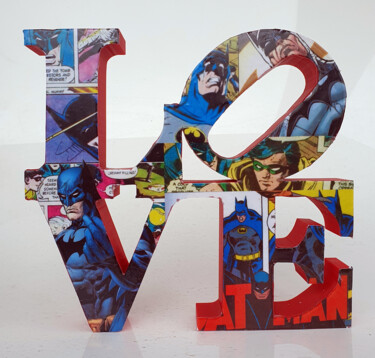 "PyB Love Batman , 2…" başlıklı Heykel Pyb tarafından, Orijinal sanat, Rezine
