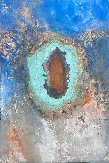 Painting titled "ICE AGE" by Philippe Ceulemans, Original Artwork, Oil