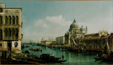 Vue du Grand Canal Peinture intitulée "Vue du Grand Canal" par Bernardo Bellotto, Œuvre d'art originale, Huile