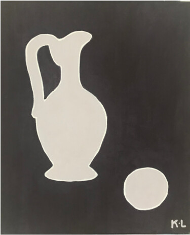 Peinture intitulée "Nature morte noir N…" par Karine Lejeune, Œuvre d'art originale, Acrylique Monté sur Châssis en bois