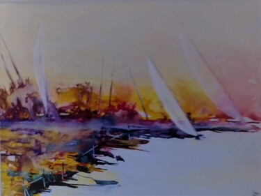 Schilderij getiteld "Nature colorée" door Bernard Courtalon (courtaloni), Origineel Kunstwerk, Inkt