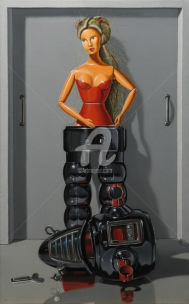 « Fin d'intervention » 绘画 标题为“« Fin d'interventio…” 由Galerie De Parrhasios, 原创艺术品, 油 安装在木质担架架上