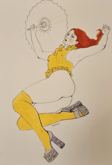 Tekening getiteld "Amour propre" door Izawera, Origineel Kunstwerk, Acryl