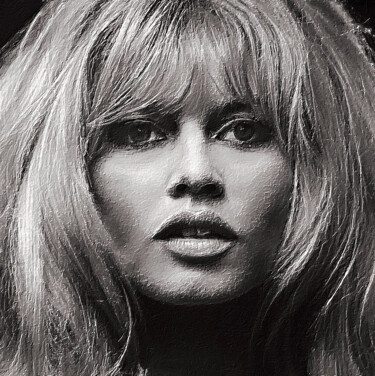 绘画 标题为“Brigitte Bardot 3” 由Tony Rubino, 原创艺术品, 丙烯 安装在木质担架架上