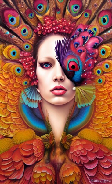 数字艺术 标题为“Peacock eye” 由Borys Gierlinski, 原创艺术品, 2D数字工作
