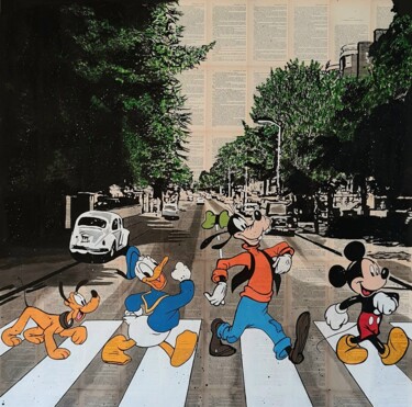 「abbey road」というタイトルの絵画 Jan Noahによって, オリジナルのアートワーク, アクリル