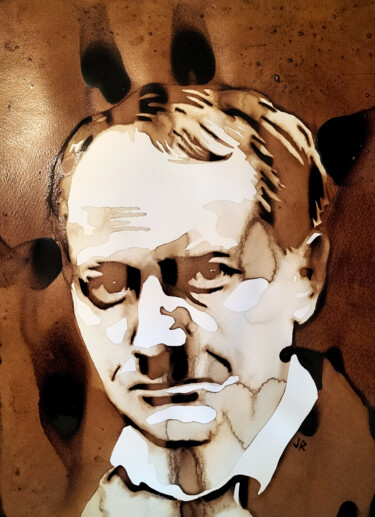 Peinture intitulée "Charles Baudelaire" par Joany Régibier, Œuvre d'art originale, Aquarelle