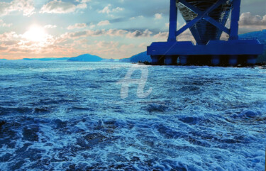 Photography titled "Japan-Sea and Bridg…" by Clement Tsang, Original Artwork, Digital Photography