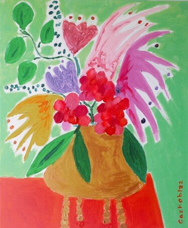Bouquet n° 10 Pintura titulada "Bouquet n° 10" por Gazkob, Obra de arte original, Acrílico