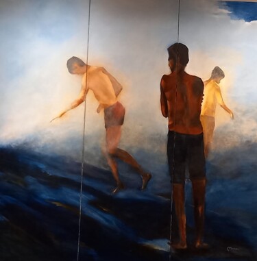 绘画 标题为“Ipanema... Que fair…” 由Lucia Mamos-Moreaux, 原创艺术品, 油 安装在木质担架架上