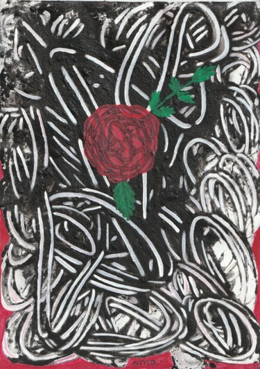 Schilderij getiteld "Sang d'encre" door O.M.A., Origineel Kunstwerk, Inkt
