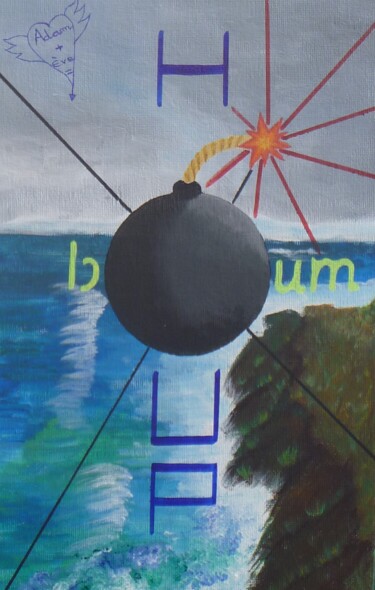 Peinture intitulée "Là" par O.M.A., Œuvre d'art originale, Acrylique