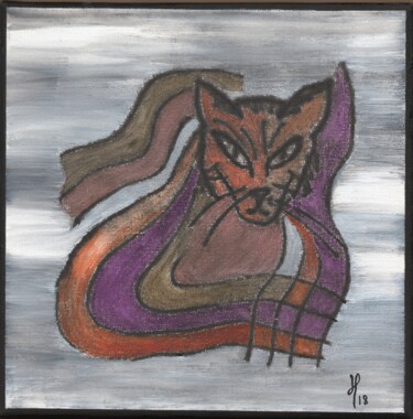 Peinture intitulée "Le ténébreux" par O.M.A., Œuvre d'art originale, Monotype