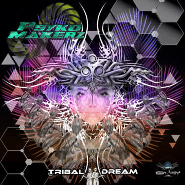 Arts numériques intitulée "PSYKOMAKERZ Tribal…" par Goapsyrecords, Œuvre d'art originale, Photo montage