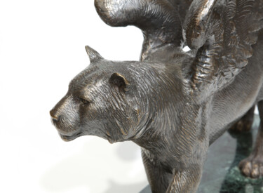 "Winged tiger" başlıklı Heykel Volodymyr Mykytenko tarafından, Orijinal sanat, Bronz