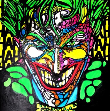 绘画 标题为“Joker” 由Marco Scali, 原创艺术品, 丙烯 安装在木质担架架上