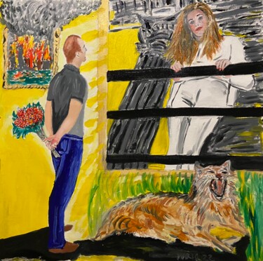 Peinture intitulée "L’amante ignorato" par Mario Pratesi, Œuvre d'art originale, Huile