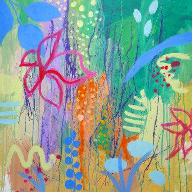 绘画 标题为“Tropical garden big…” 由Natalya Volynska, 原创艺术品, 丙烯