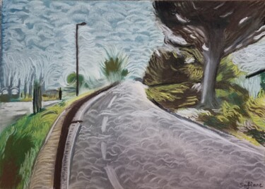 "Ondulée" başlıklı Resim Sofiane Hadji tarafından, Orijinal sanat, Pastel