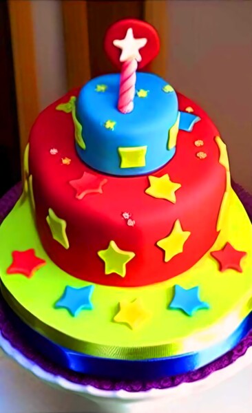 Digital Arts titled "BIRTHDAY CAKES 2" by Mahesh Tolani, Original Artwork, Digital Painting