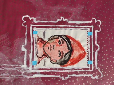 绘画 标题为“La fille au bonnet…” 由Eric Ullrich, 原创艺术品, 丙烯