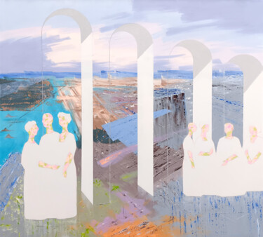 Painting titled "Forum of others" by Oleh Lavrii, Original Artwork, Acrylic