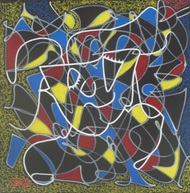 Peinture intitulée "Under pressure" par O.M.A., Œuvre d'art originale, Acrylique