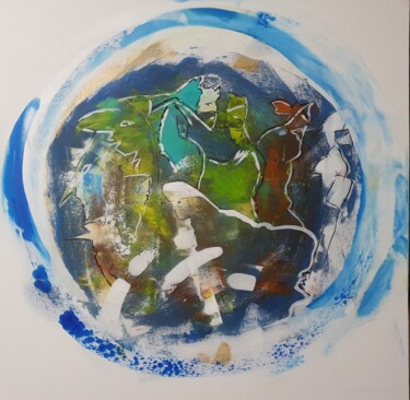 Peinture intitulée "La terre" par Charlyne Pacôme, Œuvre d'art originale, Acrylique